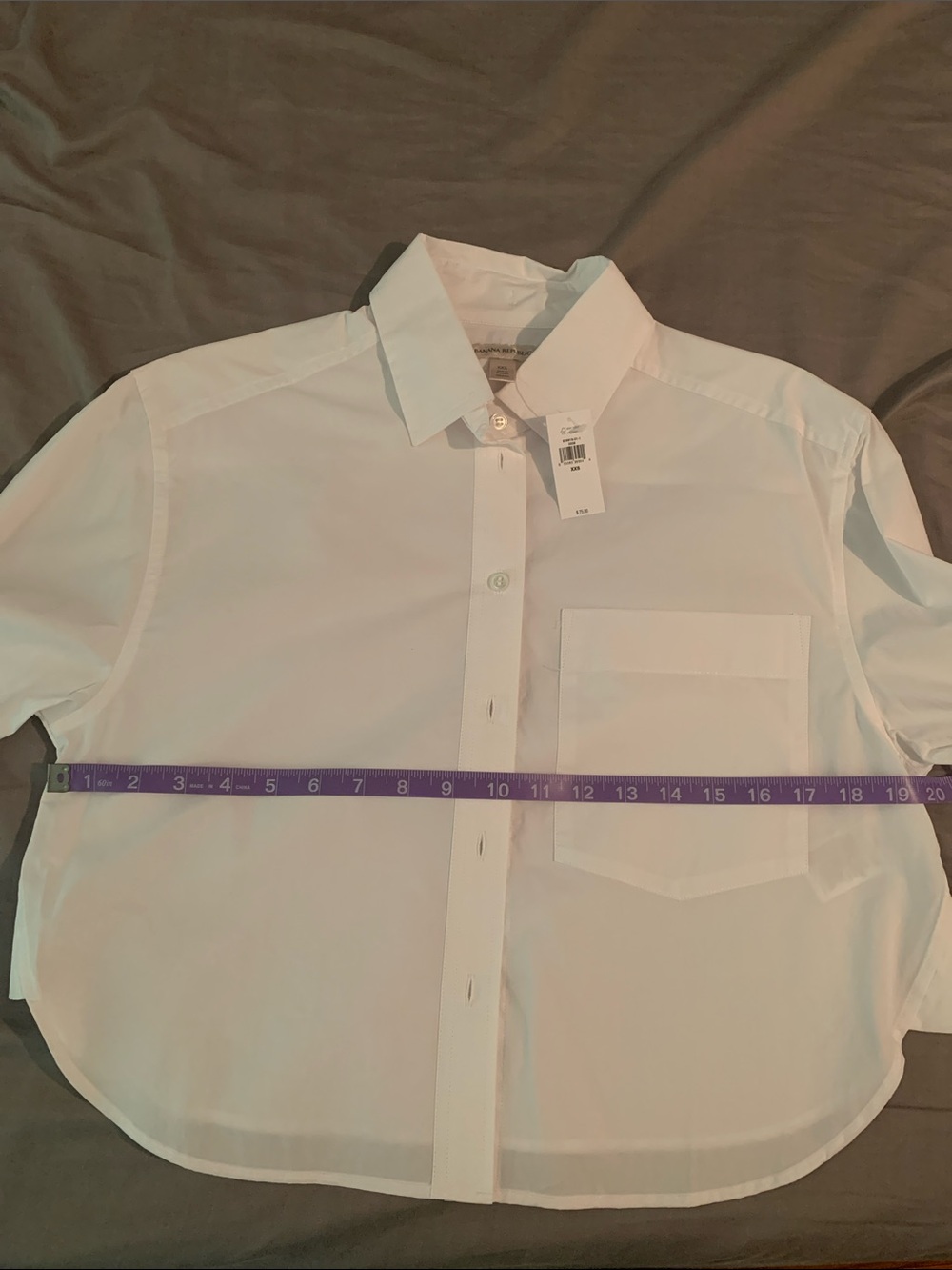 NWT Banana Republic Boxy Crop Button Down White - Picture 4 of 6